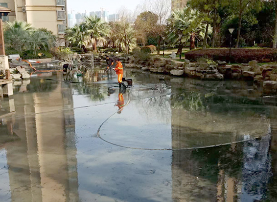 武平景观池淤泥清理